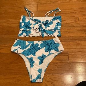 tropical high waisted bikini!